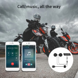 Wireless Handsfree Headset Music Helmets Waterproof Motorcycle Rider Earphone Bluetooth-Compatible Player