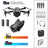S9S Rc Drone 4K Three HD Camera FPV Four Way Autiomatic Obstacle Avoidance Photography Foldable Quadcopter Plane with LED Light