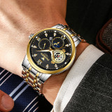 Luxury Man Watch High Quality Waterproof Luminous Men's Wristwatch Men Date Quartz Watches Casual Clock+Box