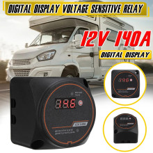 12V 140A VSR Digital Display Voltage Sensitive Relay for Car RV Yacht Steamer Smart Dual Battery Isolator Camper Accessories
