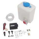 Universal Car Windshield Washer Bottle 12V 1.5L Windscreen Washer Tank Pump Bottle Wiper System Reservoir Kit Car Accessories
