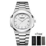 Luxury Watch Business Waterproof Male Clock Luminous Date Square Quartz Men Watch reloj hombre High Quality+Box