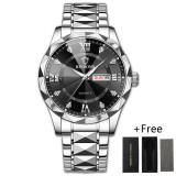 Luxury Men Watch High Quality Waterproof Luminous Men's Wristwatch Date Week Man Watches Quartz Clocks