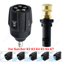 High Pressure Washer 5 Spray Angles Water Nozzle 0 15 25 40 65 With 1/4  Quick Connect Adapter For Karcher K2 K3 K4 K5 K6 K7