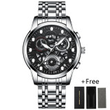 Luxury Men Watches Top Brand Man Wristwatch Waterproof Luminous Date Quartz Men's Watch+Box