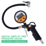 Car Tire Pressure Gauge 0-16Bar/0-230PSI Auto Tire Pressure Inflator Gauge High Precision Meter Detector For Car Motorcycle Bike