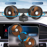 Suction Cup Car Electric Fan USB 12V 24V 360 Degree Rotation USB Charging Auto Ventilation Fan Car Air Cooler for Vehicle Home