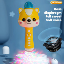 Children's Microphone with Light Singing Microphone Early Education Toys Audio Bluetooth Microphone Toy Kids Toy Birthday Gift