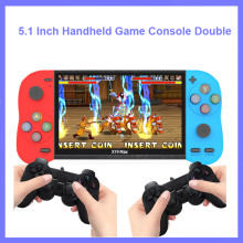 X19 max 5.1 inch handheld game console double remote stick PSP GBA arcade FC Boxing Sega game