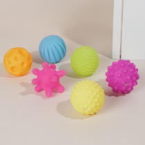 6Pcs Textured Multi Ball Set Newborn Baby Toy Develop Baby's Senses Toy Pvc Touch Hand Ball Educational Children Training Games