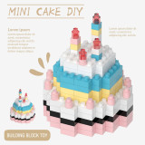 Cake Micro Building Blocks Toys for Kids Assembly Toys Mini Bricks Light Particle Educational Toy Figure Children Birthday Gift