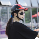 Bicycle Motorcycle Helmet Baseball Cap Bike Half Helmet Summer Bike Hat Adjustable Skateboard Bicycle Safe Caps for Men Women