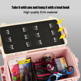 Fishing Tackle Box Large Capacity Portable Fishing Lures Hook Box Anti Slip Grip for Fished Gear Fishing Lures Hook Box Tools