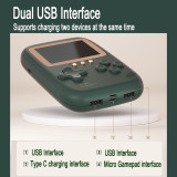 Dual USB Mini Portable Retro Handheld Game Console Power Bank 10000Mah 500 in 1