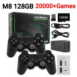 M8/M8 PLUS Video Game Console 4K HD 2.4G Wireless Controller TV Game Stick 20000+Games Retro Handheld Game Player For PS1/FC/GBA