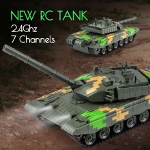 Remote Control Tank Toys for Boys Rc Car Radio Control Track Car with Light Sound Childern Gift 7Ch Military Tank Toy Model
