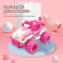 1:12 Rc Car for Kids Pink Off-Road Vehicle with Light 2.4G Climbing Car Radio Control Cross-Country Car Childern Gift Kids Toy