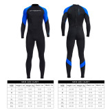 Men Wetsuit Long Sleeve Swimsuit Surf Scuba Full Body Diving Suit UV Sun Protection UPF50+ Water Sport One Piece Diving Clothing