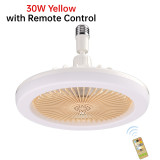 30/48/60W Ceiling Fan with E27 Lamp 3 Speed Silent 360 ° Rotation Cooling Fan Light Remote Control Home Chandeliers for Bedroom