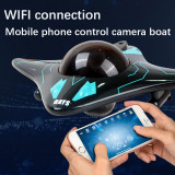 Rc Boat with Underwater Camera Kids Toy Mini Mobile Control Submarine Wifi Six-Way Real Time Image App-Controlled Boats Hd Video