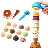 Ice Cream Balance Toy Board Game Party Games Drinking Game Pretend Play Toy Stack Up Educational Kitchen Set for Kids