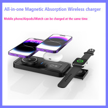 Wireless Charger Portable Press-Type 15W Desktop Magnetic Mobile Phone Watch 4-In-1
