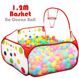 1.5m Ball Pit with Basket Ocean Ball Pit Ball Pool Children Toy Baby Playpen Tent Outdoor Toys for Children