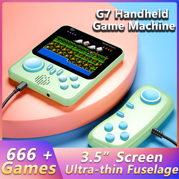 G7 3.5 inch Ultra-thin Mini Retro Portable Handheld  Game Console Built-in 666 Games