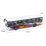Double-Decker Bus Model Alloy Car Diecast Pull Back Vehicle Children's Toy Car 15Cm Bus Toy Car for Boys Girls Gift