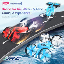 JJRC 3 In1 Rc Drone Kids Toys Multifunctional Mini Remote Control Car Rotate Waterproof Radio-Controlled Boat Children Gift
