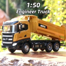 Huina 1:50 Simulation Alloy Truck Kids Toy Loading Vehicle Model Construction Engineering Vehicle Model Collection Birthday Gift