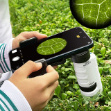 Portable Microscope with Led Lights Pocket Science Experiment Equipment Educational Toy 60X-120X Childern Gift Kids Toys