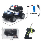 4WD RC Car Kids Toy with Light Climbing Off-Road Police Car Remote Control Toy Car Alloy Cross-Coutry Vehicle Childern Gift