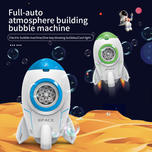 Electric Bubble Machine Kids Toy with Lights Rocket Bubble Gun Soap Bubble Blower Bath Toys Summer Paarty Games Children Gift