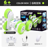 Mini Rc Car Toys for Boys Remote Control Stunt Cars Light Double-Side Drive Vehice Children Gift All Terrain 4X4 Electric Toy