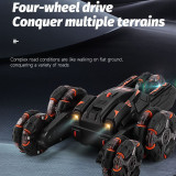 Rc Stunt Car with Light 2.4 G Remote Control Drift Car Climbing Truck Gesture Control Cars Double Sided Rotating Driving Crawler