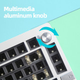 LMK81 Customized Mechanical Keyboard Kit 81 Keys RGB Backlit Hot Swappable Mechanical Keyboard with Knob for Desktop Laptop PC