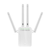 Wireless Repeater WiFi Router 2.4G/300Mbps WiFi Booster with 4 External Antennas Wide Coverage WiFi Signal Amplifier