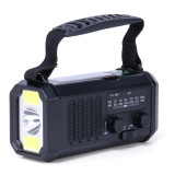 Emergency Solar Power Hand Crank Dynamo SOS Alarm 10000mAh Phone Charger Bank AM/FM Weather Pocket Flashlight Radio for Camping