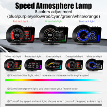 Car Digital HUD HD LCD Display Intelligent Head Up Display 6 Alarm Functions Electronic Speed Meter for Vehicle Electronic Parts