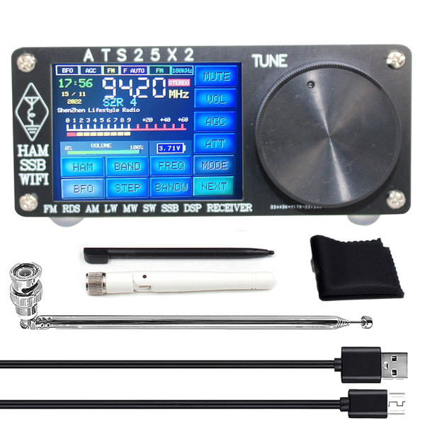 ATS-25X1/ATS-25X2 Full Band Radio Receiver Kits 2.4 Inch Touch Screen WIFI Digital Audio Amplifier FM LW MW SW SSB Receivers