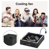 LED Cooling Fan 3 Gears Adjustable 5V 2.4A Console Fan Cooling 7 Lighting Modes Gaming Accessories 2 USB Ports for Xbox Series X