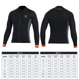 DIVE&SAIL 2mm Neoprene Wetsuit Jacket Top for Men Women Diving Suit Snorkeling Surfing Swimsuit Water Sport Diving Clothing