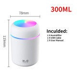 200ML 3D Flame Humidifier Essential Oil Aroma Diffuser Mist Maker Air Freshener for Home Office Bedroom Atmosphere Night Light