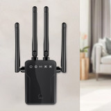 Wireless Repeater WiFi Router 2.4G/300Mbps WiFi Booster with 4 External Antennas Wide Coverage WiFi Signal Amplifier