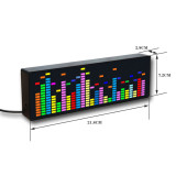 LED Music Spectrum Display RGB Atmosphere Level Indicator Voice Sensor Car Audio Level Indicator for Automotive Atmosphere Lamp