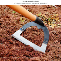 All Steel Hardened Hollow Hoe Sharp Agricultural Weeding Hoe Rust Resistant Gardening Hand Tools Hoe for Digging in Garden Beds