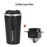 380ml/500ml Thermos Mug Stainless Steel Coffee Cup Leak-Proof Thermos Travel Thermal Vacuum Flask Insulated Cup Water Bottle