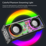 Portable Transparent Mecha Speaker Colorful Light 1800mAh Dual Speakers 10W High-power Bluetooth-compatible 5.0 Party Supplies