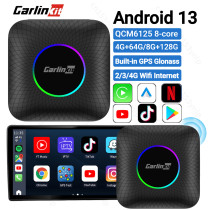 Carlinkit CarPlay Smart Ai TV Box 8+128G Android 13 Auto CarPlay Wireless Adapter QCM6125 8-Core IPTV Netfilx Play Video CarPlay